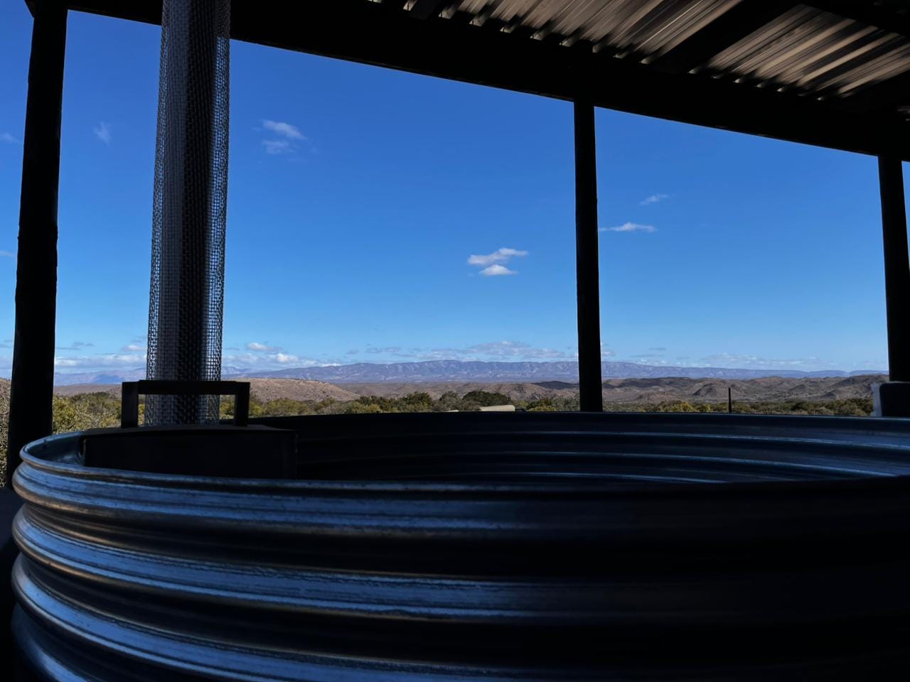 Keurkloof Farm Villas hot tub view